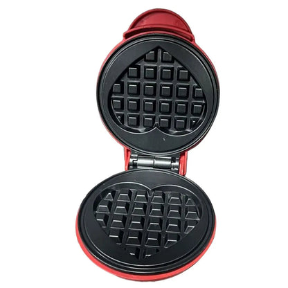 Mini breakfast machine heart shape round waffle machine